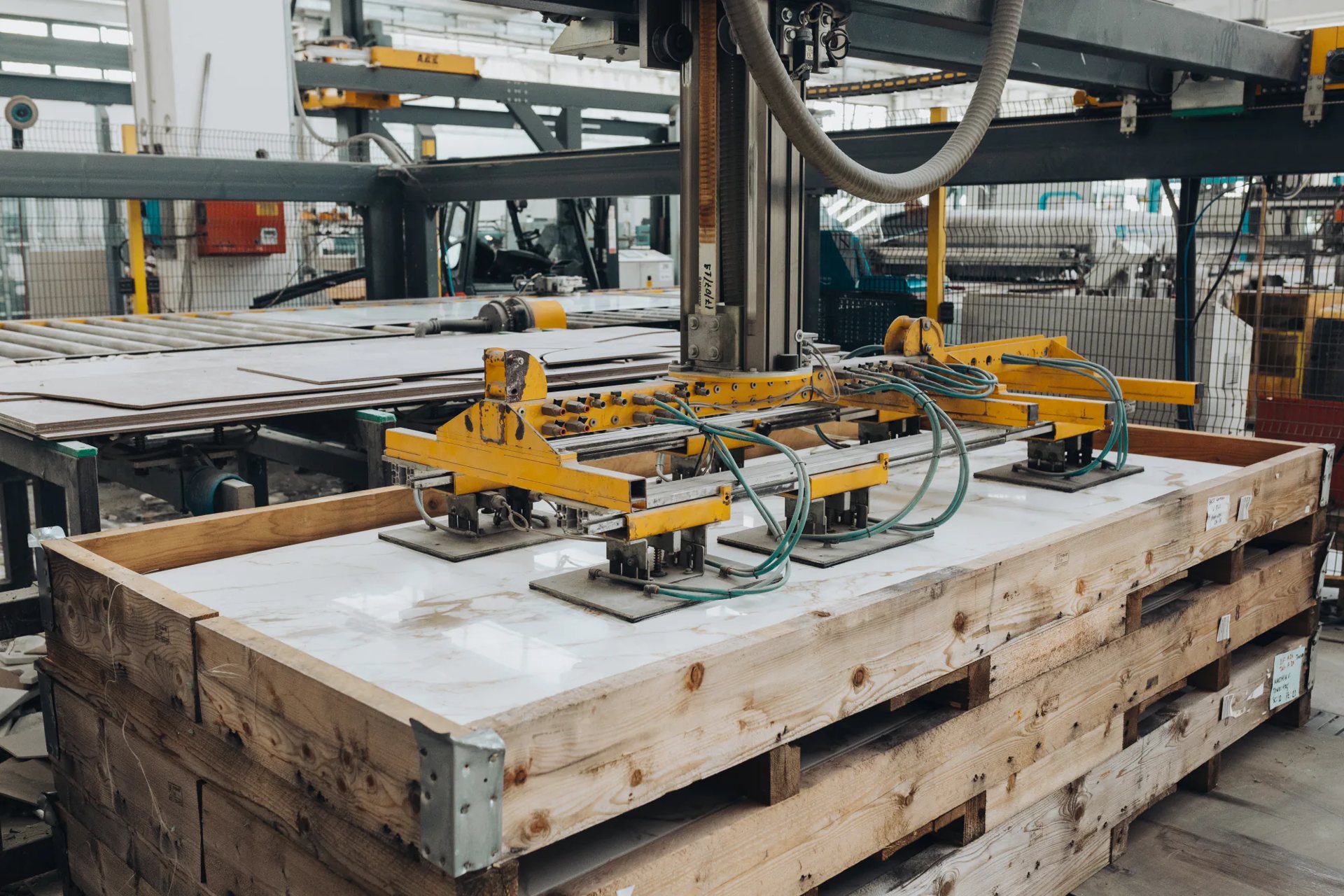 Teste di taglio in lavorazione